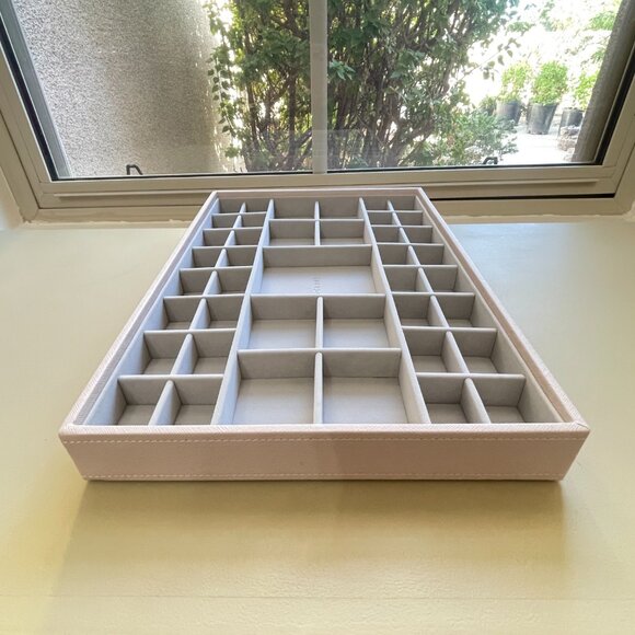 Stackers Jewelry 41 Section Tray Blush Rose Gold Gray Supersize Organizer Mint! - Picture 11 of 11